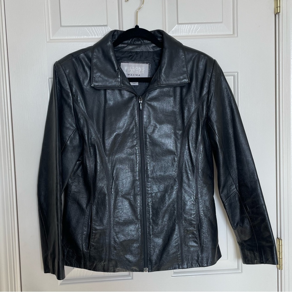 Vintage Wilson’s Black Leather Jacket | M